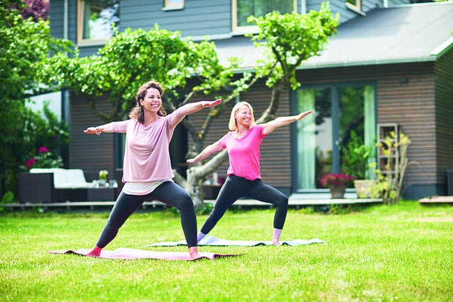 exercising together